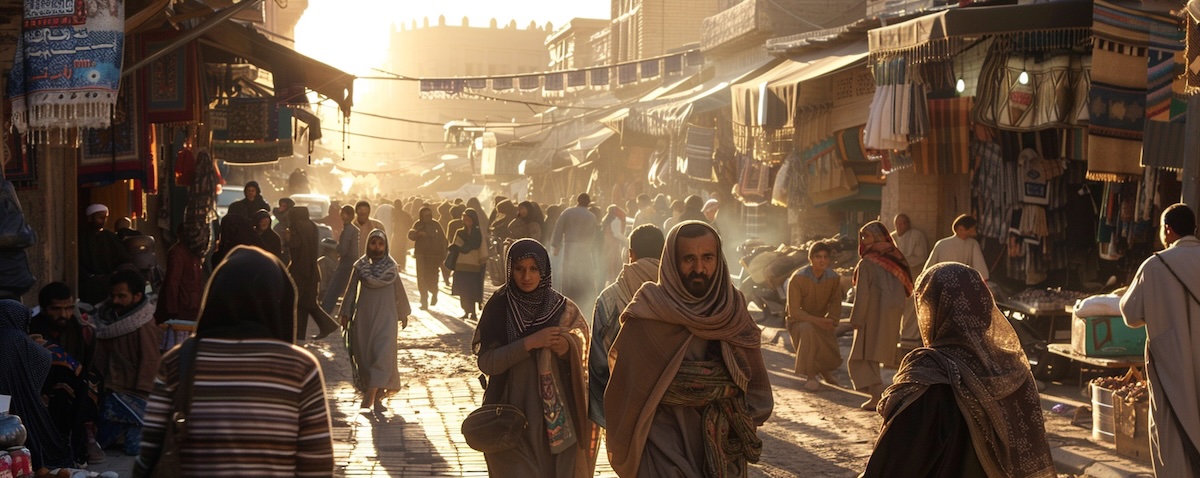 Alltagsszene in Afghanistan, wo Dari gesprochen wird