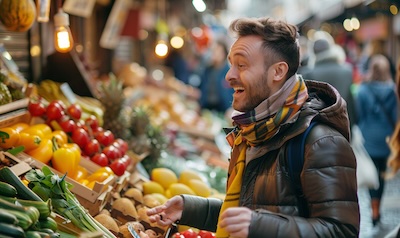 Italienisch Urlaub sprechen Einheimische Markt