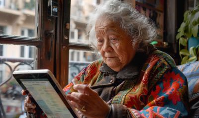 Dänisch für Senioren lernen mit Tablet