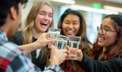 auf der ganzen Welt stößt man mit Sekt an