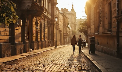 Rumaenische Begruessung und Verabschiedung im Alltag