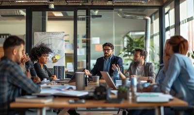 fremdsprachen im büro team meeting chinesisch präsentieren