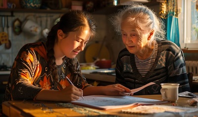 Kasachisch lernen Spaetaussiedler Familie