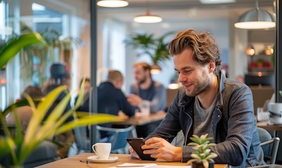 Niederlaendisch lernen Anfaenger Smartphone Pause