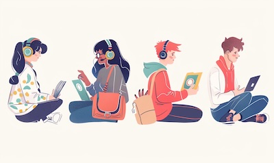 Lerntypen Sprachenlernen visuell auditiv kommunikativ kinästhetisch