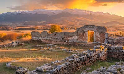 Roemische Ruinen Dakien Ursprung der rumaenischen Sprache