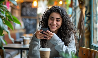 Tunesisch lernen Anfänger Smartphone Café