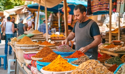 Tunesischer-Markt-Souk-Einkaufen-Verhandeln