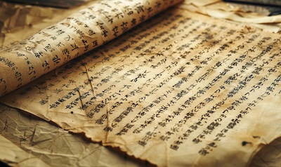 Japanisch Sprachgeschichte Meiji Ära historisches Manuskript Kanji