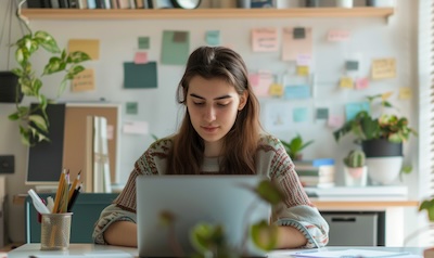 Griechisch lernen am Laptop zu Hause