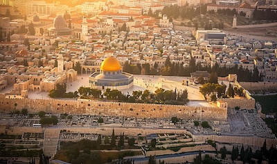 Jerusalem Altstadt Vogelperspektive Israel Sprachenvielfalt