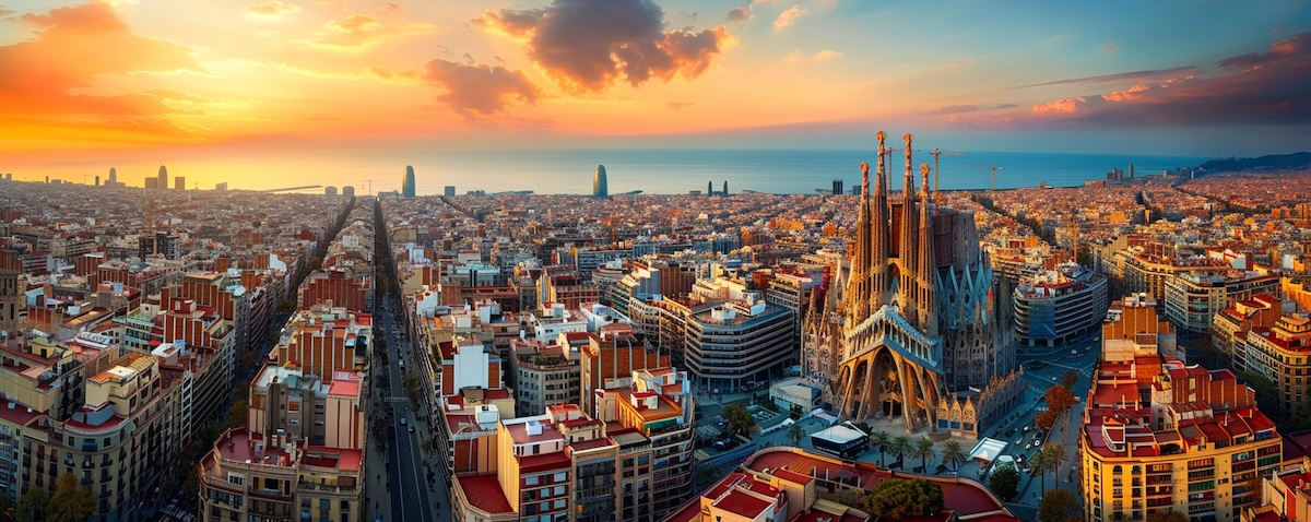Welche Sprache spricht man in Barcelona, Blick über die Stadt mit Sagrada Família