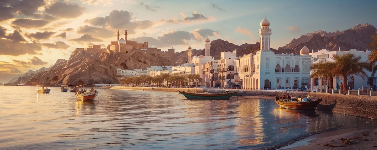 Küste und Altstadt von Maskat im Oman