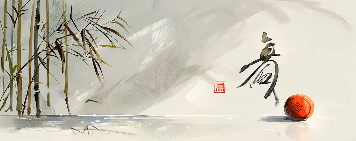 Hallo auf Chinesisch: Nǐ hǎo mit Zeichen 你好 und Pinyin