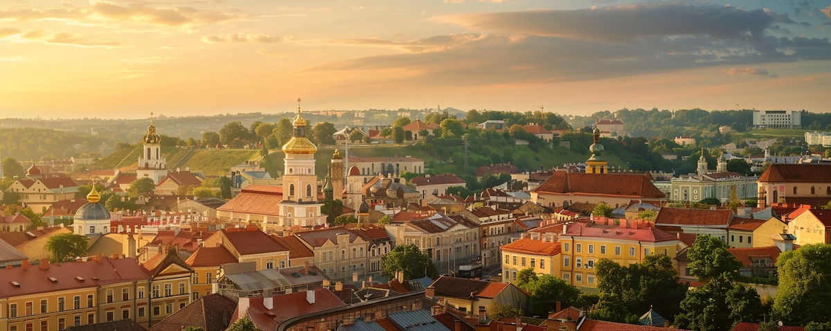 Die litauische Sprache und ihre Herkunft, Blick ueber die Altstadt von Vilnius