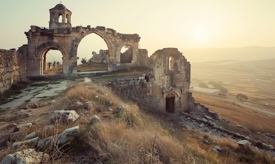Altes Kloster in Nordsyrien als Zeugnis der syrisch-aramäischen Sprachgeschichte