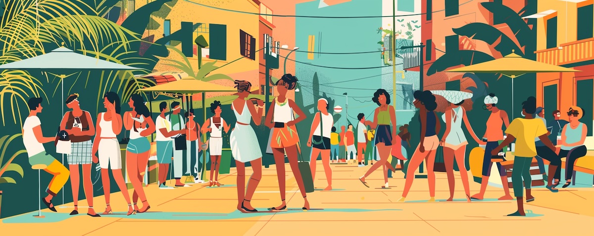Welche Sprache spricht man in Brasilien, Straßenszene mit Menschen die Portugiesisch sprechen